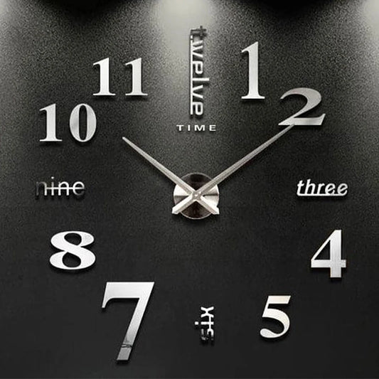 3D Wall Clocks DIY Number Acrylic Mirror Wall Stickers for Home Decor Living Room Digital Clock Art Decals Hanging Watch Sticker