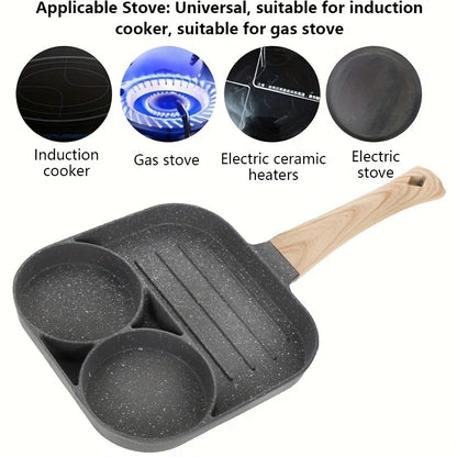 Keuken ei koekenpan anti-aanbak pannenkoek pannen 3/4-cups kookgerei pancake pan eier pan geschikt voor gasfornuis inductiekoker 1 pc