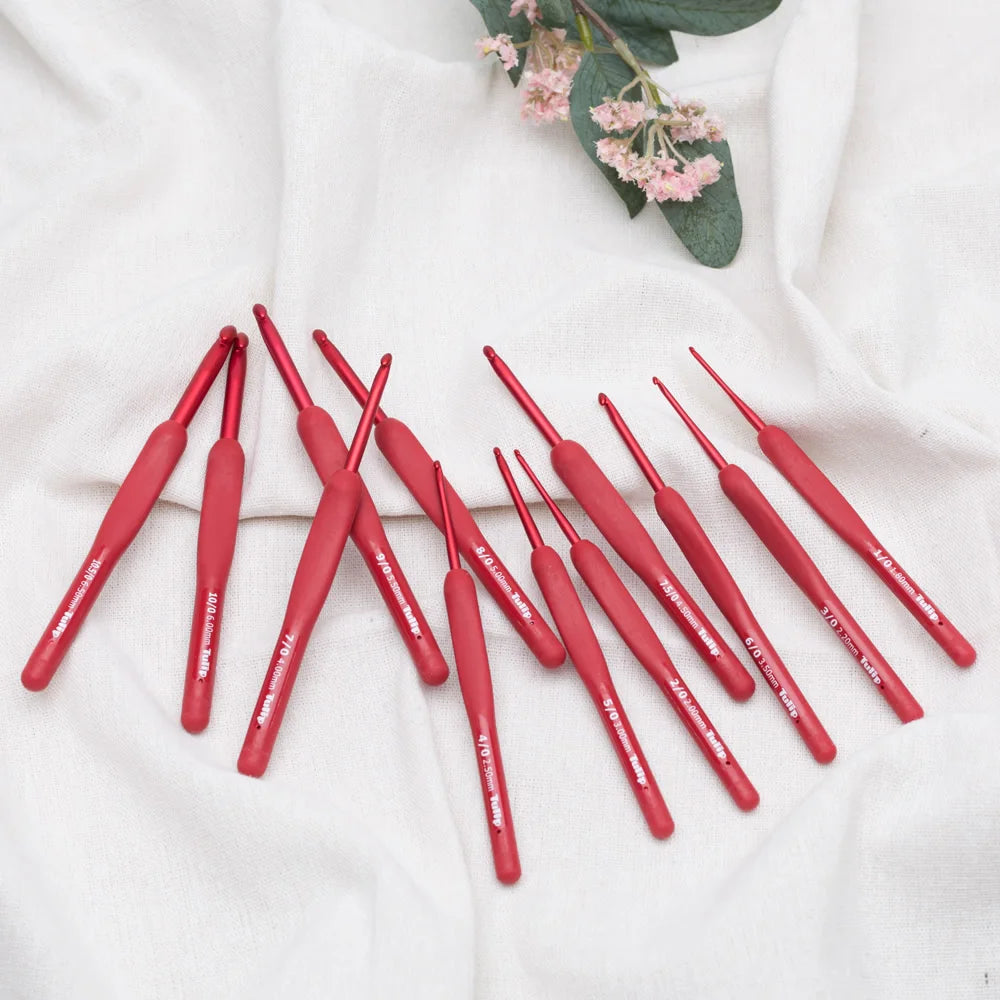 1 Piece Tulip Crochet Hooks Original Etimo Red Crochet Needles Tulip Hook Sweater Yarn Crochet knitting Hook