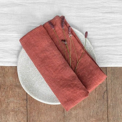 4PCS 40X40CM Pure Linen Napkins Cloths Soft Comfortable Fabric Reusable Kitchen Accessories for Wedding Birthday Parties