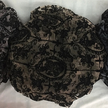 Gothic Lolita Black Lace Fabric Gauze DIY Women's Clothing Couture Material Accessories Couture Sewing Accessories Lace Fabric