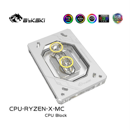 BYKSKI CPU Bloc de apă Utilizare pentru AMD RYZEN3000 AM3 AM4 AM5 1950X TR4 X399 X570 Placă de bază / 5V 3PIN RGB Light / Copper Radiator