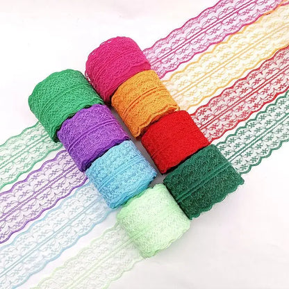 4,5 cm Spitzenband 10meter/roll weiß schwarz rosa rot blau grün grün lila beige orange gelb burgund burgund kaffee spitzen bandetiy diy bastel