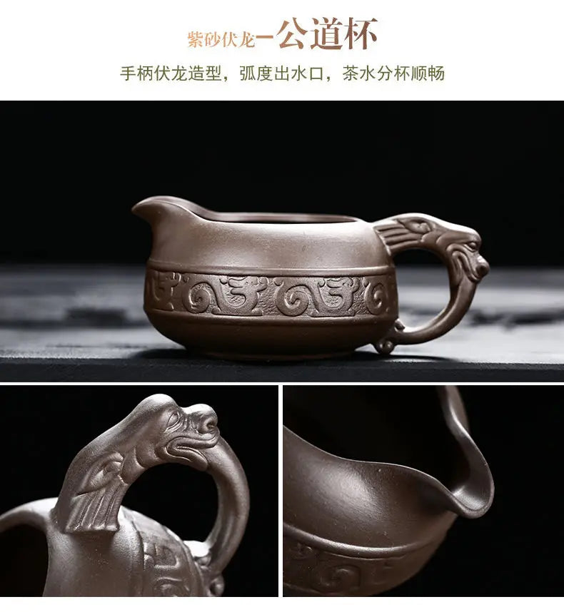 High Quality Ceramic Lazy Man Style Automatic Rotating Insulation Tea Set Suitable for Home  Making