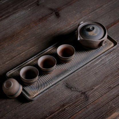 Japanese Crude Tao Yi Pot Four Cups of Tea Set Ceramic Kung Fu Tea Teaware Ceramic Tea Set Ceramic Tea Set Travel Tea Set TeaSet