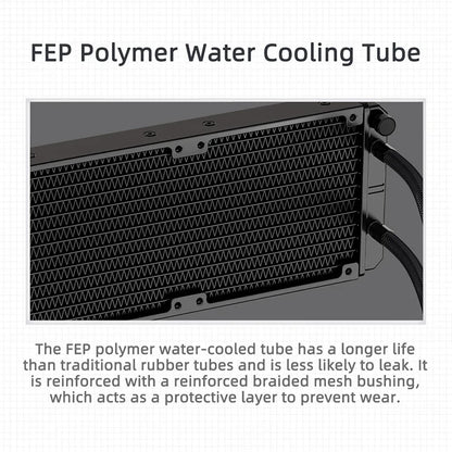 Teucer 240 360 CPU de agua con JM-1 Fan de argb Ventilador integrado Radiador de disipador de calor líquido Intel LGA 1700 // 1200/1150 2011 AM4 AM5