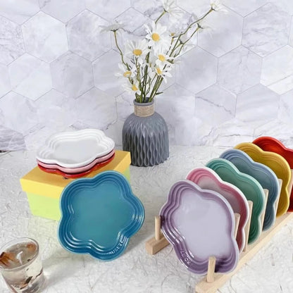 Plum Blossom Petite assiette 14 cm Plaques de sauce française Color Color Cake Plait Gradual Spit Spit Plats Table Vole du desserts Céramique