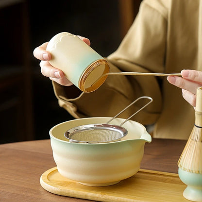 NEW High-end Japanese Ceramic Matcha Gift Box Matcha Tea Set With Whisk And Bowl Sumptuous Grinder Brush Tea Tools Hold