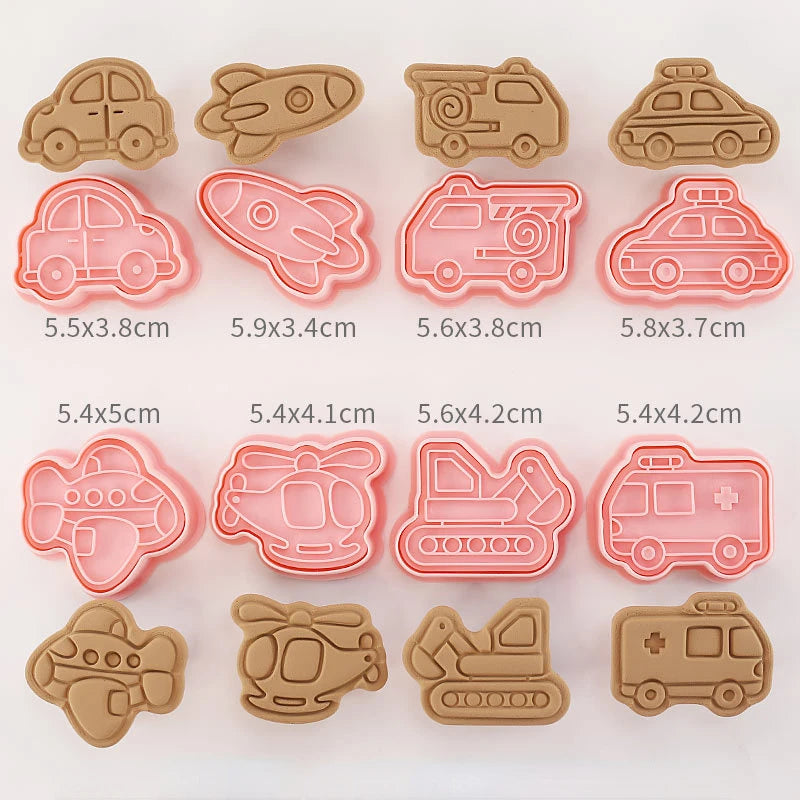 8pcs/set Cookie Cutters Animal Dog Type Stamp Embosser for Biscuit Pastry Bakeware Baking Cookies Molds Kitchen Accessories