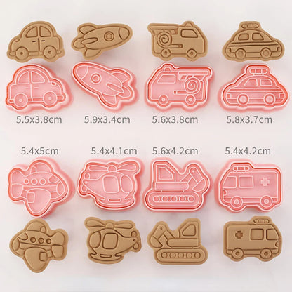 8pcs/set Cookie Cutters Animal Dog Type Stamp Embosser for Biscuit Pastry Bakeware Baking Cookies Molds Kitchen Accessories