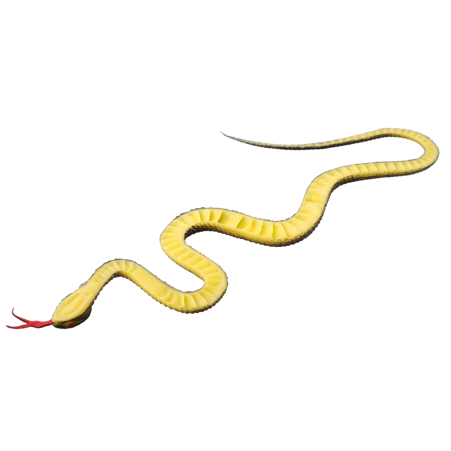 45cm Fake Realist Realist Rubber Toy Snake Simulation Anaconda Scary Halloween para assustar os pássaros acessórios de brincadeira com truques de brinquedos acessórios para brinquedos