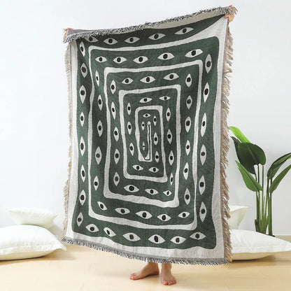 Textile City Ins Eye Snake Throw Blanket Home Decor Carpet Wall Hanging Outdoor Camping Picnic Mat Beach Mat 125x150cm