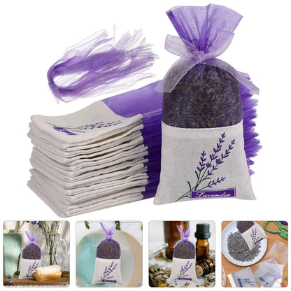 30pcs Empty Sachets Bag Flower Printing Lavender Fragrance Fragrance Sachet Bags for Dry Flowers Storage Fragrance Lavender