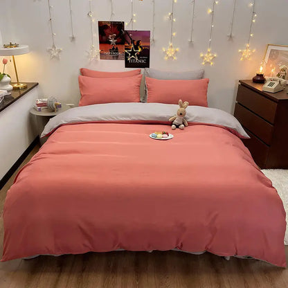Bonenjoy 1 pc housse de couette  Dark Gray Color Duvet Cover Double Size funda nordica cama 150 Queen/King Size Bed Cover