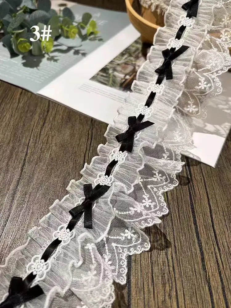 Bow Pleated Lace Handmade Diy Decoration Baby Clothes Skirt Hem Clothing Lace Accessories Curtains Home Decoration Accessories