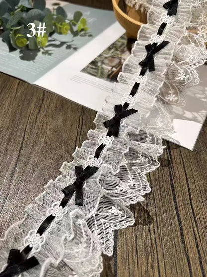 Bow Pleated Lace Handmade Diy Decoration Baby Clothes Skirt Hem Clothing Lace Accessories Curtains Home Decoration Accessories