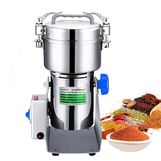 Zrna Grinder 800g Swing Typ koření Grinder Hebals Cereals Grinder Suchý mlýnek na jídlo Vysokorychlostní drtič