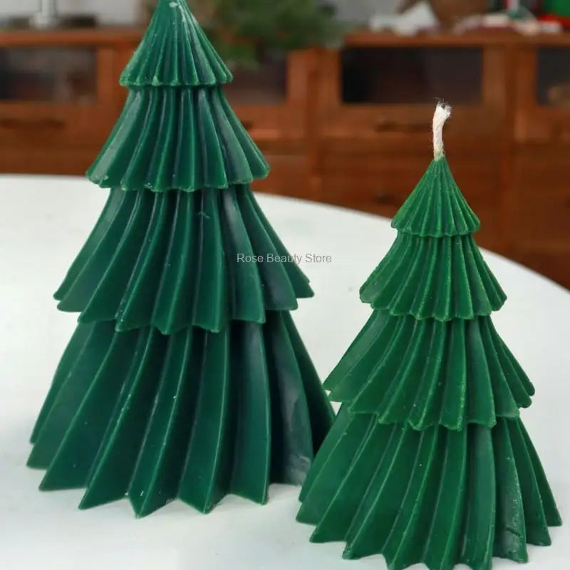 Vela de árbol de Navidad 3d Molde de silicona Diy Cabra de Navidad Kit de fabricación de jabón hecho a mano Herramientas de hornear de resina Regalos navideños