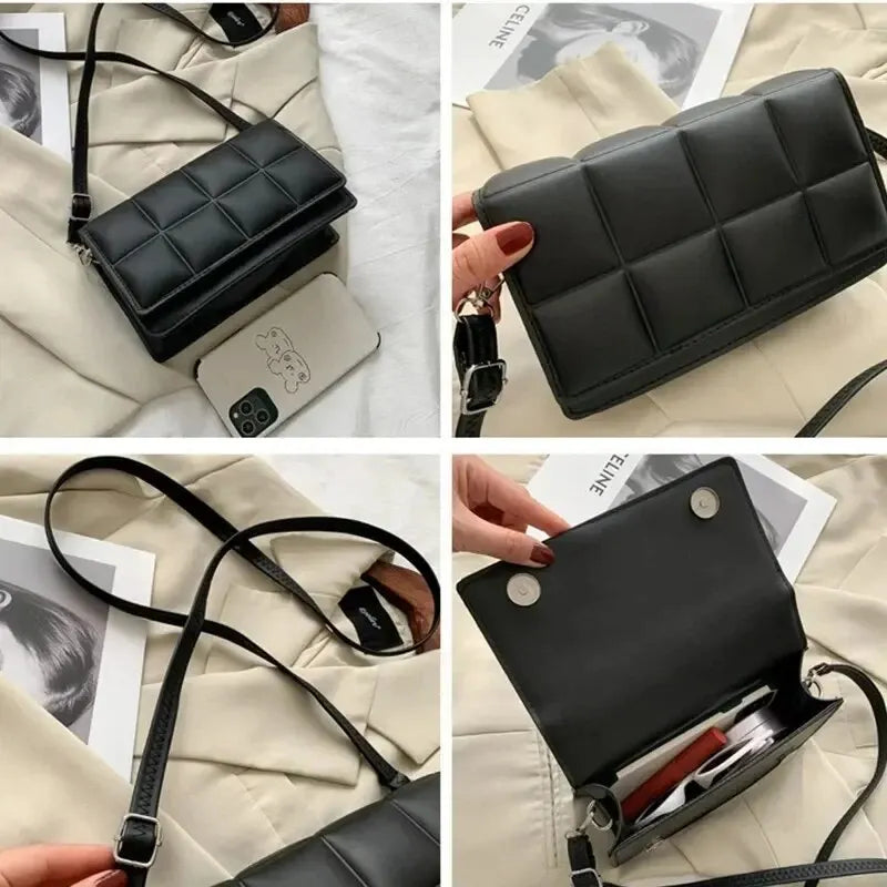 Modemärke designer kvinnor axelväska liten pu läder kvinnlig crossbody väska trend klassisk handväska kvinnor