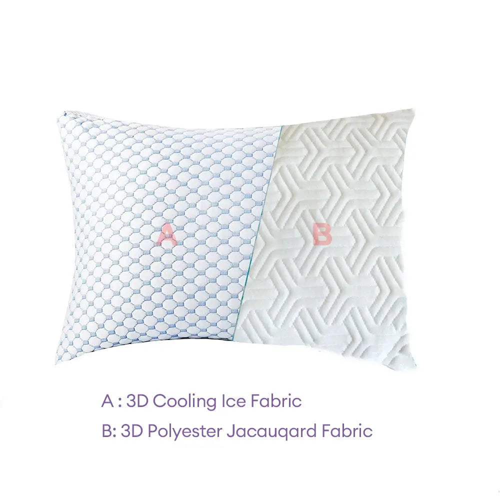 Cooling Pillow Memory Foam Pillows with Zipper Adjustable Firmness for Sleeping Cold Pillow (Two Sides Design)