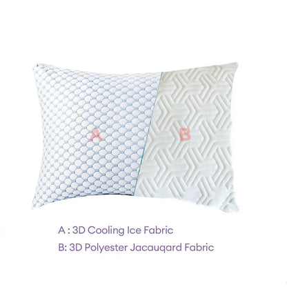 Cooling Pillow Memory Foam Pillows with Zipper Adjustable Firmness for Sleeping Cold Pillow (Two Sides Design)