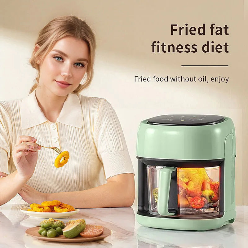 Smart Air Fryer 1.19gal - 10 Functions, NTC Control, Low Fat Roasting - Enjoy Healthy Meals!