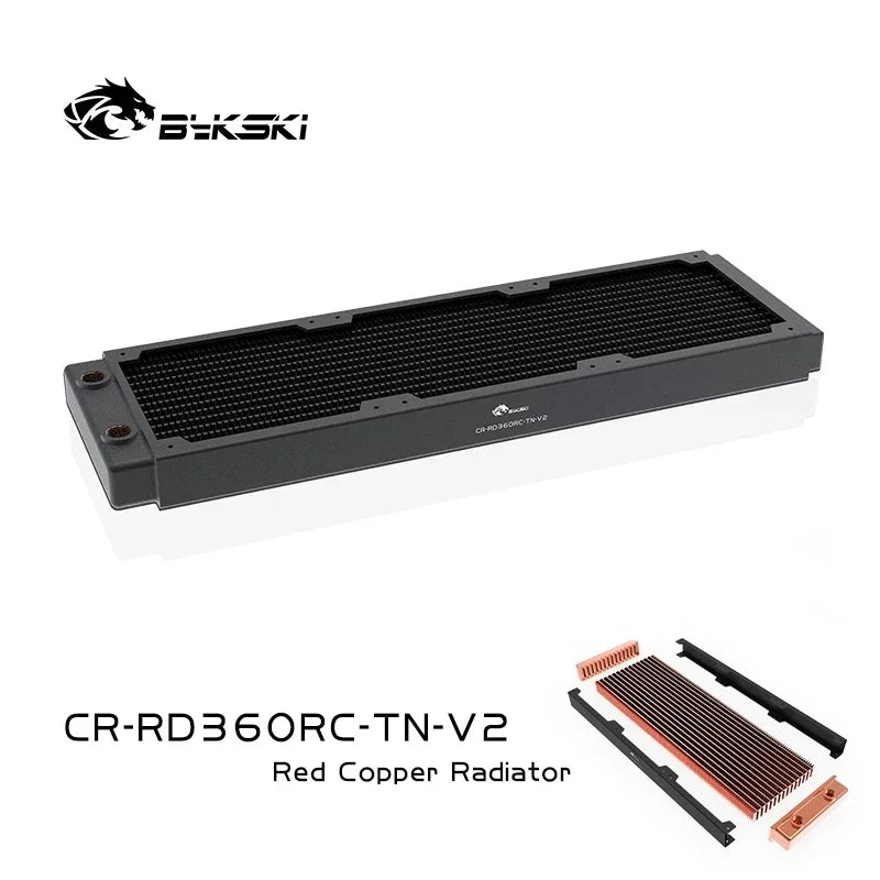 Bykski G1/4 "30mm grosime de cupru PC radiator negru, suport de apă de răcire cu apă 12cm ventilatoare PC Hatsink 120 240 360 480mm