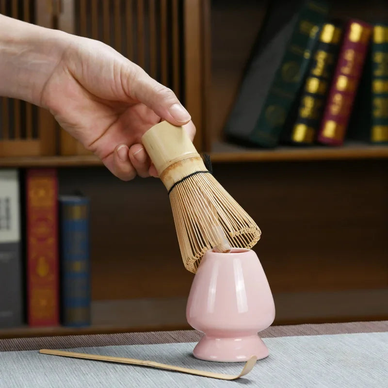 1-3Pcs Matcha Set Bamboo Whisk Teaspoon Ceramic Bowl Tranditional Tea Sets Home Tea-making Tools Accessories Birthday Gifts