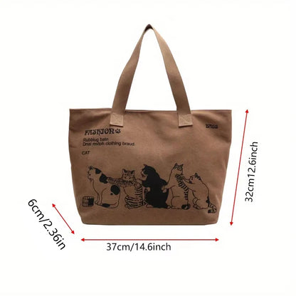 Women's Canvas Tote Bag Fashionable Spacious Durable Shoulder Bag with Zipper Closure and Classic Design Perfect for Work