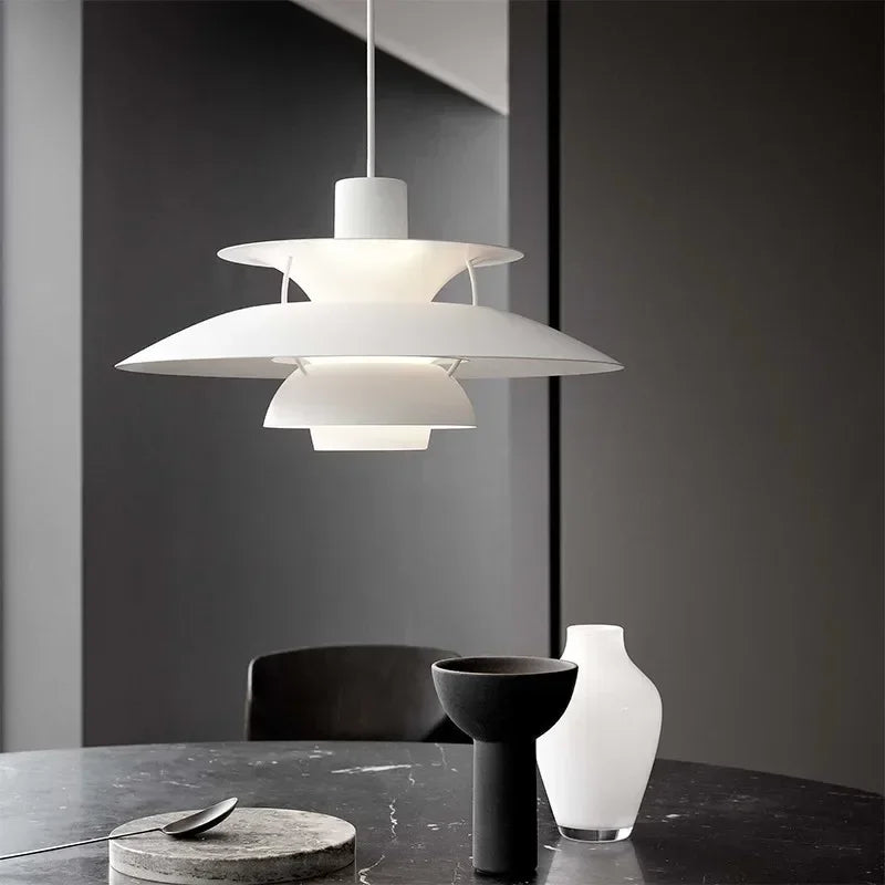 Danish Design Żelazny wisiorek E27 LED żyrandol Nordic Kolorowa lampka parasolowa dinning stół