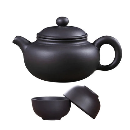 Yixing paarse klei kleine theeset omvat 1 pot 2 kopjes, Xishi Pot Tea -ceremonie, Zisha keramische aardewerk theekopje, China Kung Fu Tea Set