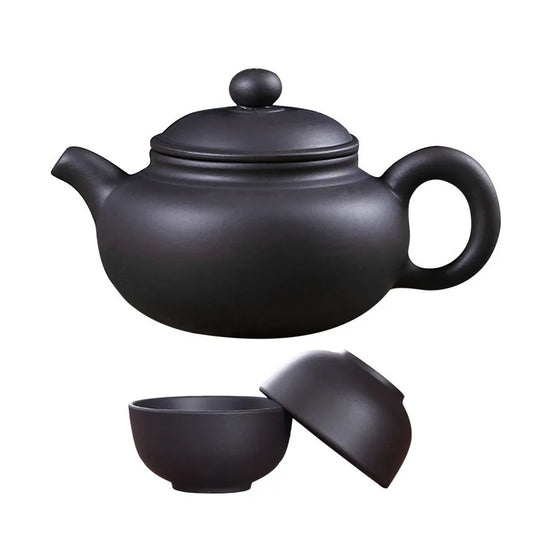 Yixing Purple Clay Small Tea Set Include 1 Pot 2 Cups, Xishi Pot Tea Ceremony,zisha Ceramic Pottery Teacup,china Kung Fu Tea Set