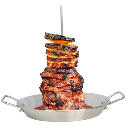 BBQ Vertical Skewer Skewer Grill Brazilian Skewers For Home Made Tacos Al Pastor Shawarma Brazilian Churrasco Stainless Steel