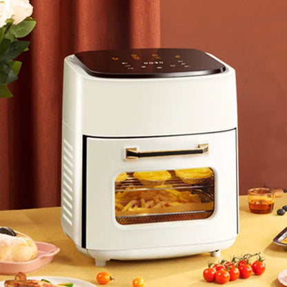 15L Large Multifunction Digital Air Fryer Without Oil Electric Oven, Dehydrator, Oven Touch Screen Fryer Viewable Window