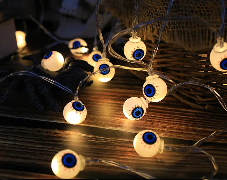 Απόκριες Διακόσμηση LED Light String Pumpkin Skull Head Eyeball Lamp String Trick ή Treat Lantern Horror Halloween Day