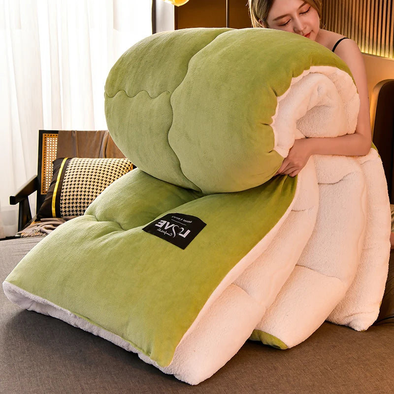 Lamb velvet quilt winter super warm quilt thickened comforter 5kg dormitory student autumn winter quilt core cotton space quilt