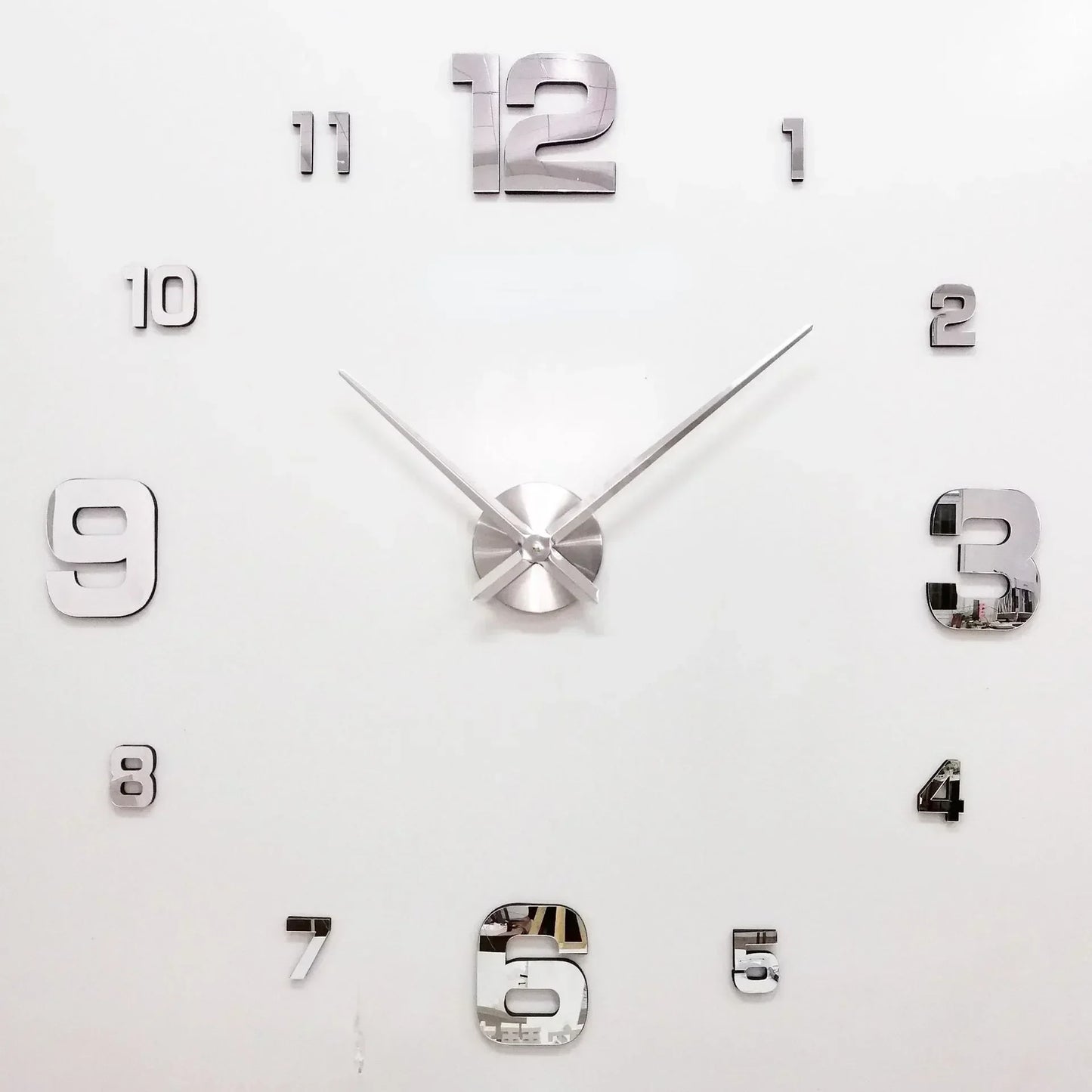 3D DIY Wall Dekor Quartz Clock Moud kucken Acryl-Spigelstécker modern Design Grouss Mauer Close Garden heem