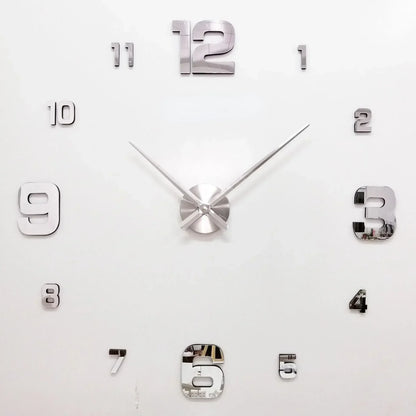 3D DIY Wall Dekor Quartz Clock Moud kucken Acryl-Spigelstécker modern Design Grouss Mauer Close Garden heem