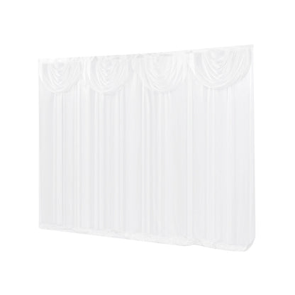 3*3M Curtain Drape Draped Curtain Pure White Canopy 68DD Ice Silk For Bedroom, Living Room