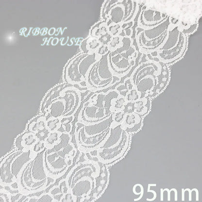 (5 yards/roll) white Lace ribbon fabric Webbing Decoration Lovely gift packing polyester Material