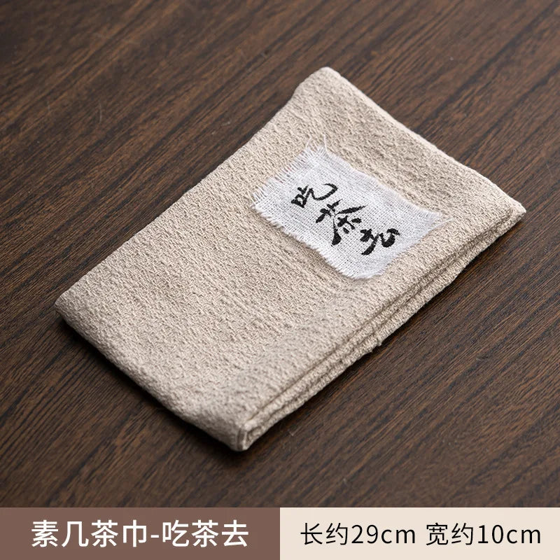 Absorbent Cotton Linen Tea Towel Aesthetic Teapot Cleaning Towel Dish Towels for Kitchen Tea Napkins Tea Cloth Tea Items Craft
