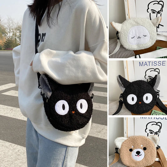 Japansk stil kawaii taske Kvinder tegneserie plys skulder taske til kvinder ny crossbody taske lille telefon pung Bolsa feminina