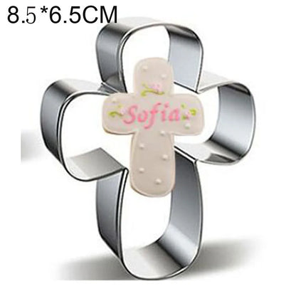 1pcs patisserie reposteria Easter cross Metal Cookie Cutter Fondant Cake Decor Tools Biscuit Mould Pastry Shop Bakeware