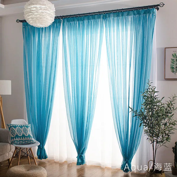 1side Romantic Home Decor Rose Voile Perspective Curtains Living Room Window Curtains Tulle Sheer Curtains only window screening