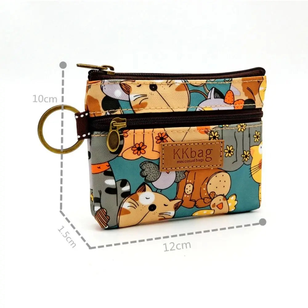 Cute Animals Wallet Zipper Purse Cartoon Small Coin Purse Lightweight Storage Bag Money Bag Key Card Holder For Student Women