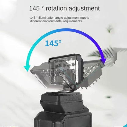 LED -lys for dewalt 18V batteri 4in bærbare søkelys trådløst utendørs arbeid fiske håndholdt nødverktøy lys