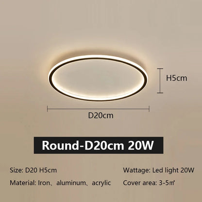 Ultrathin Minimalist LED Ceiling Light Nordic Circle Bedroom Lamp Home Decor Interior Living Room  Balcony Ceiling Pendant Lamp
