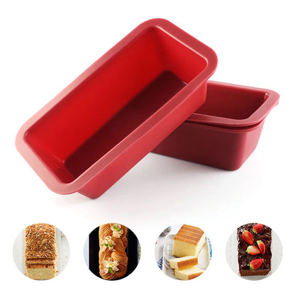 1Pc Mini Toast Silicone Mold Rectangular Cake Pan Cheese Cake Mold Bake Mold Bread Baking Tray