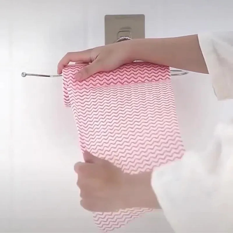 1/3 roll Versatile Non-woven Cleaning Cloths Pack - Super Absorbent Polyester Blend Towels for Kitchen, Living Room, Outdoor Use