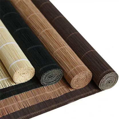 Blackout Roller Blind Window Venetian Screen With Drilling Vertical Sunshade Wood Shading Curtain Beaded Bamboo Shutter Decor